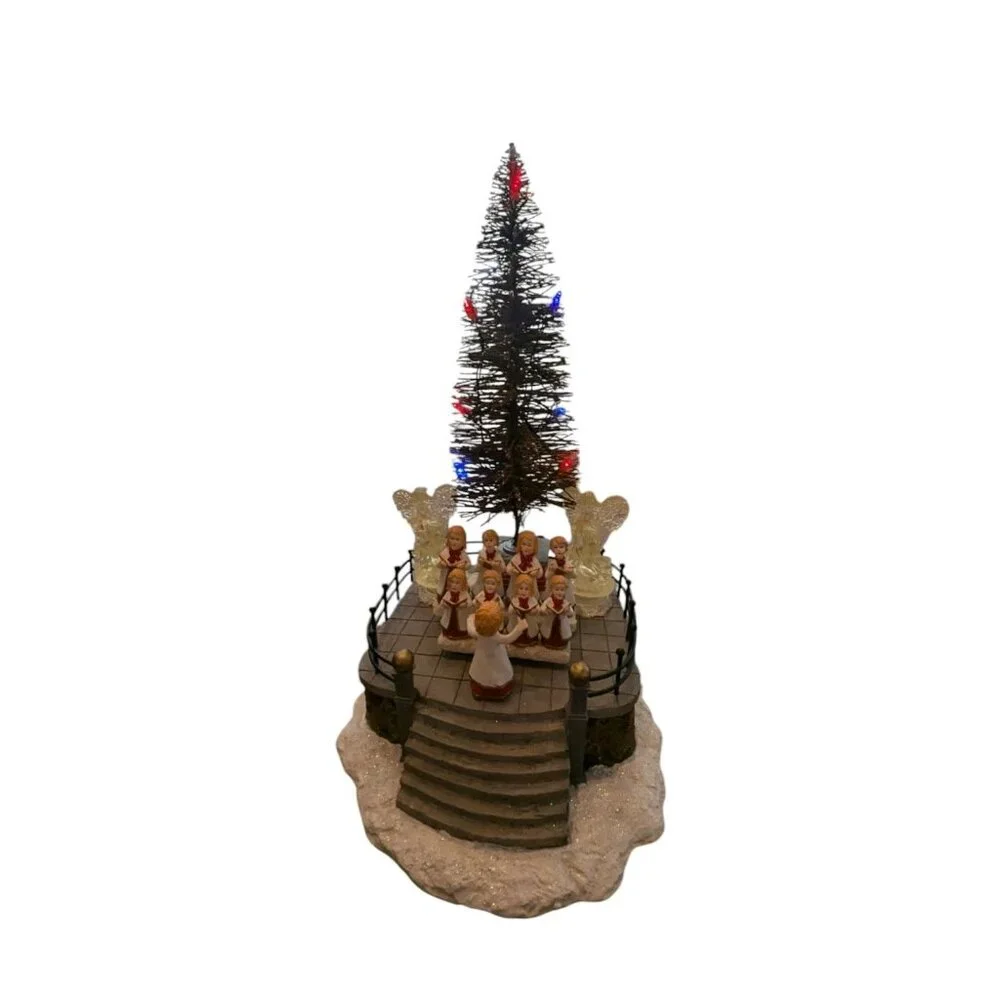 Winter Valley Animated Choir & Tree Christmas Decoration With Lights & Motion